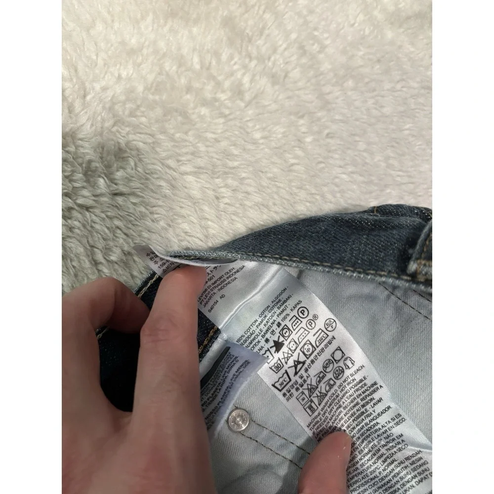 Levi's 514 Mens Slim Straight Size 36x34 Denim‎ Blue Jeans Cotton Pants
